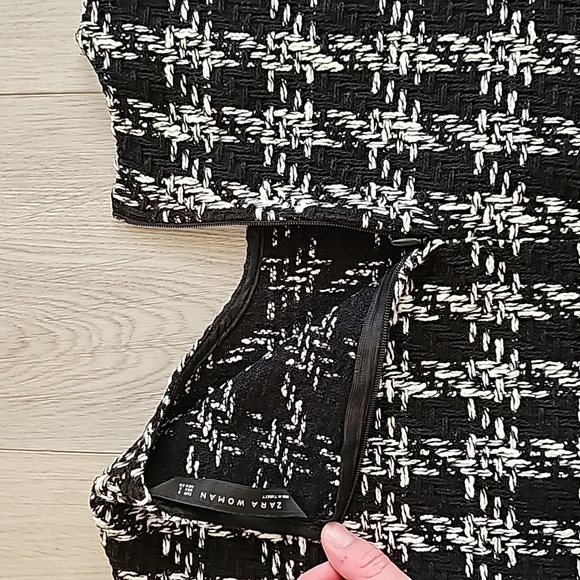 Zara Tweed Houndstooth Peplum, Sm - Picture 12 of 12
